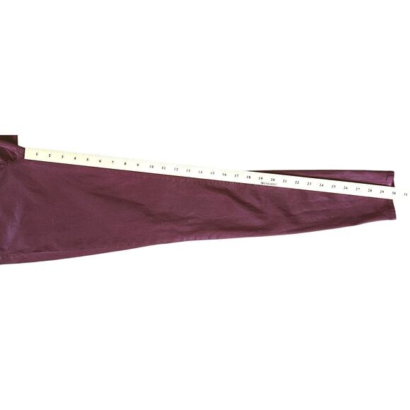7 For All Mankind Low-Rise Burgundy Skinny Jeans Women's 27X30 - Picture 4 of 7